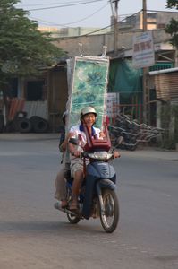 Transport auf dem Moped